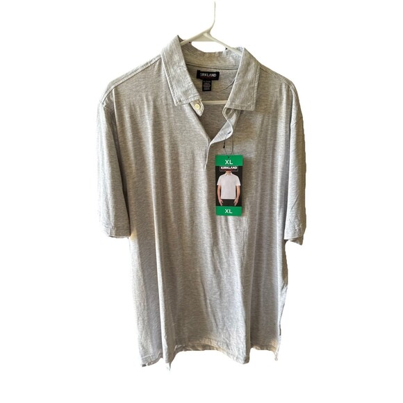 Kirkland Signature Men's Pima Cotton Silk Blend Short Sleeve Polo Shirt NWT - Picture 1 of 7